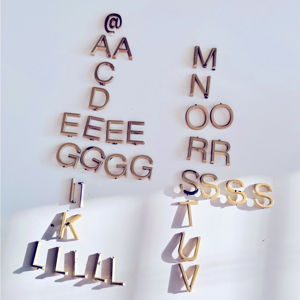 34 Pc SET Gold Alphabet Letters for Felt Letter Board